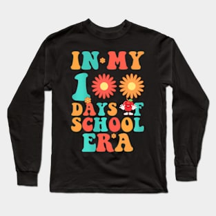 In My 100 Days Of School Era Student Teacher Groovy Long Sleeve T-Shirt